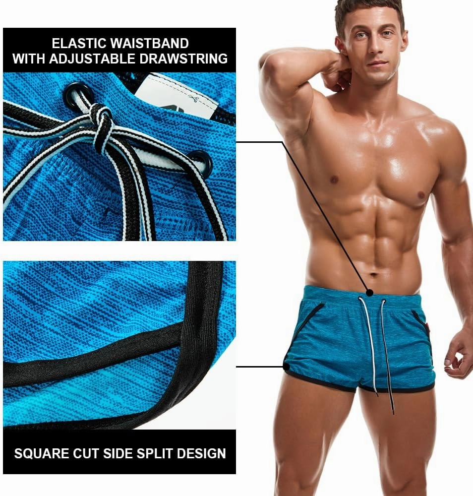 AIMPACT Mens Short Swim Trunks Quick Dry Beach Board Shorts 80s 90s Summer Vintage Swimwear with Lining Swimming Suits