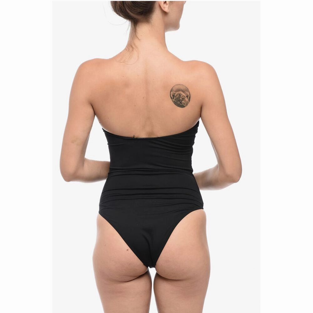 AllSaints Strapless TATUM One-Piece Swimsuit with Cut-Out Women's Detail