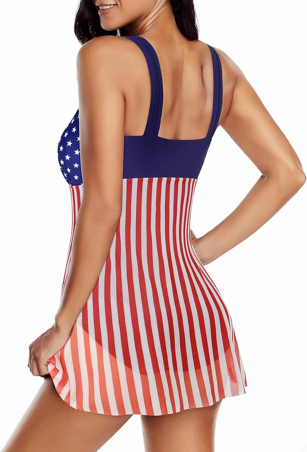 American Trends Bathing Suits Tummy Control Womens Mesh Swimdress One Piece Swimsuits for Women Athletic Swimwear