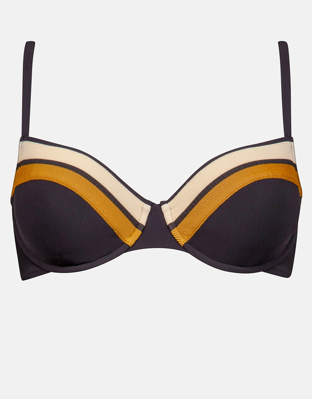 Antagonist Underwired  Bikini Top - Black Sand Caramel