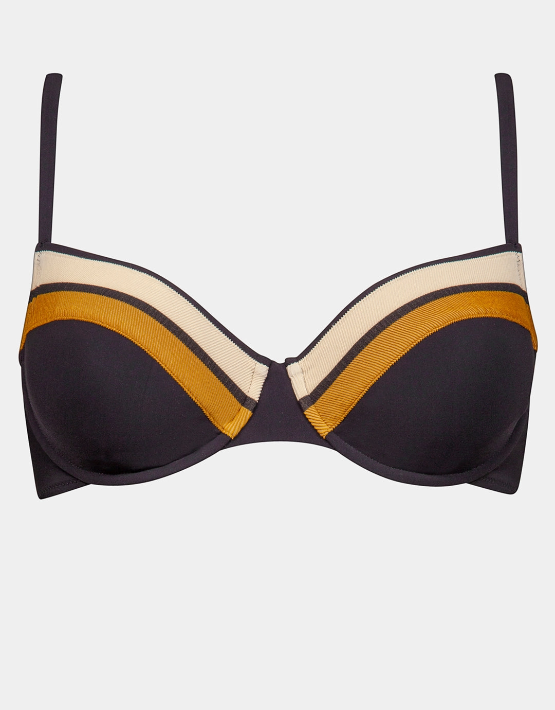 Antagonist Underwired  Bikini Top - Black Sand Caramel