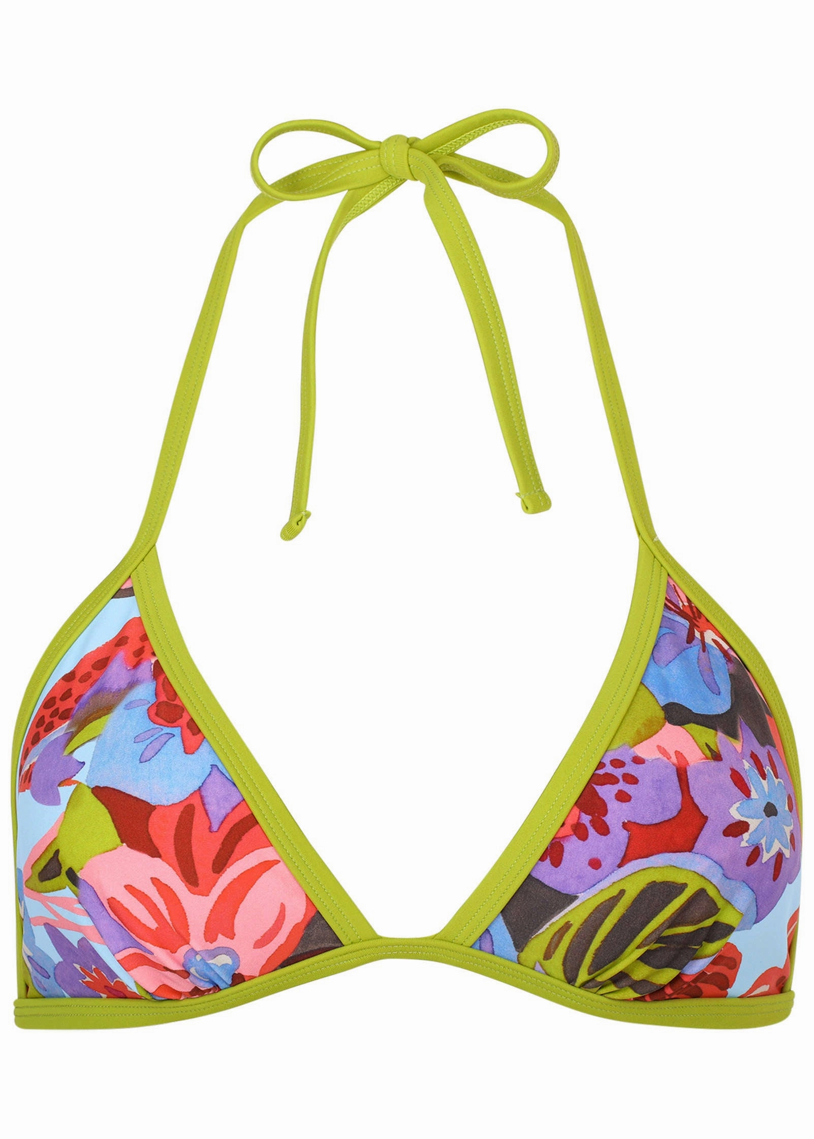 Bahamas Triangle Bikini Top - Strawberry Floral