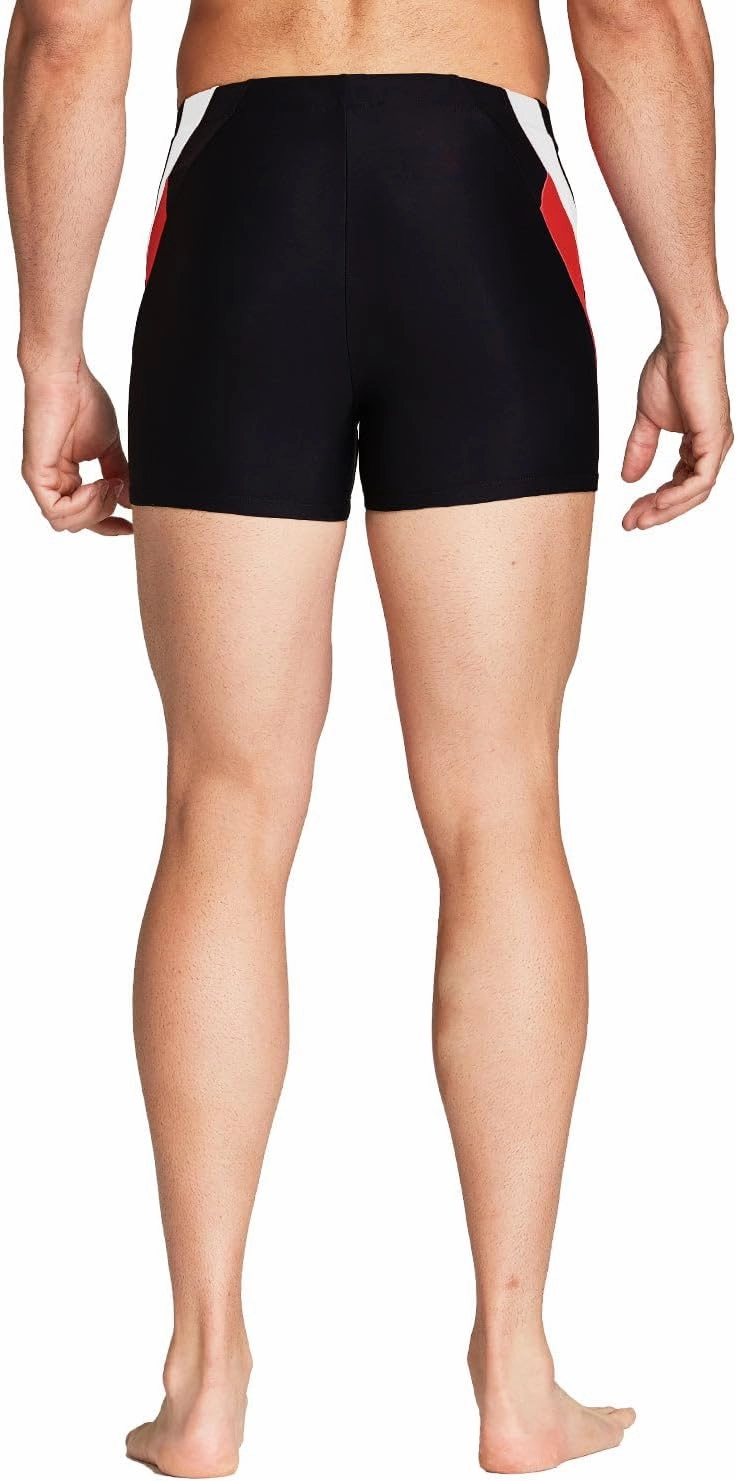 baleaf Men's Square Leg Athletic Swim Jammers Durable Training Splice Team Swimsuit