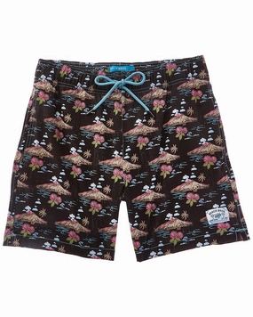 Beach Bros Volcano Clouds Swim Trunk