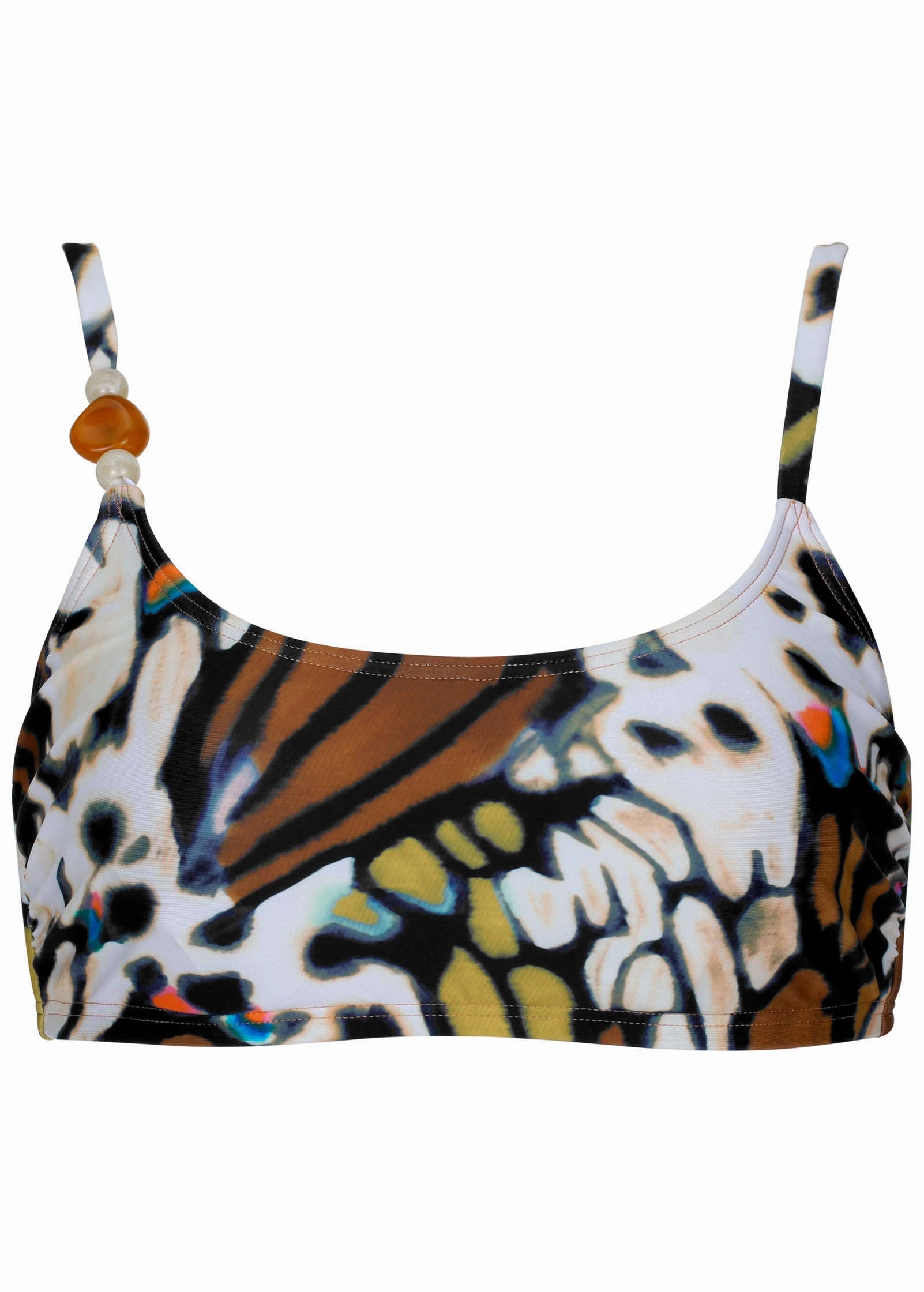 Beaded Oahu Underwire Top - Butterfly Cheetah