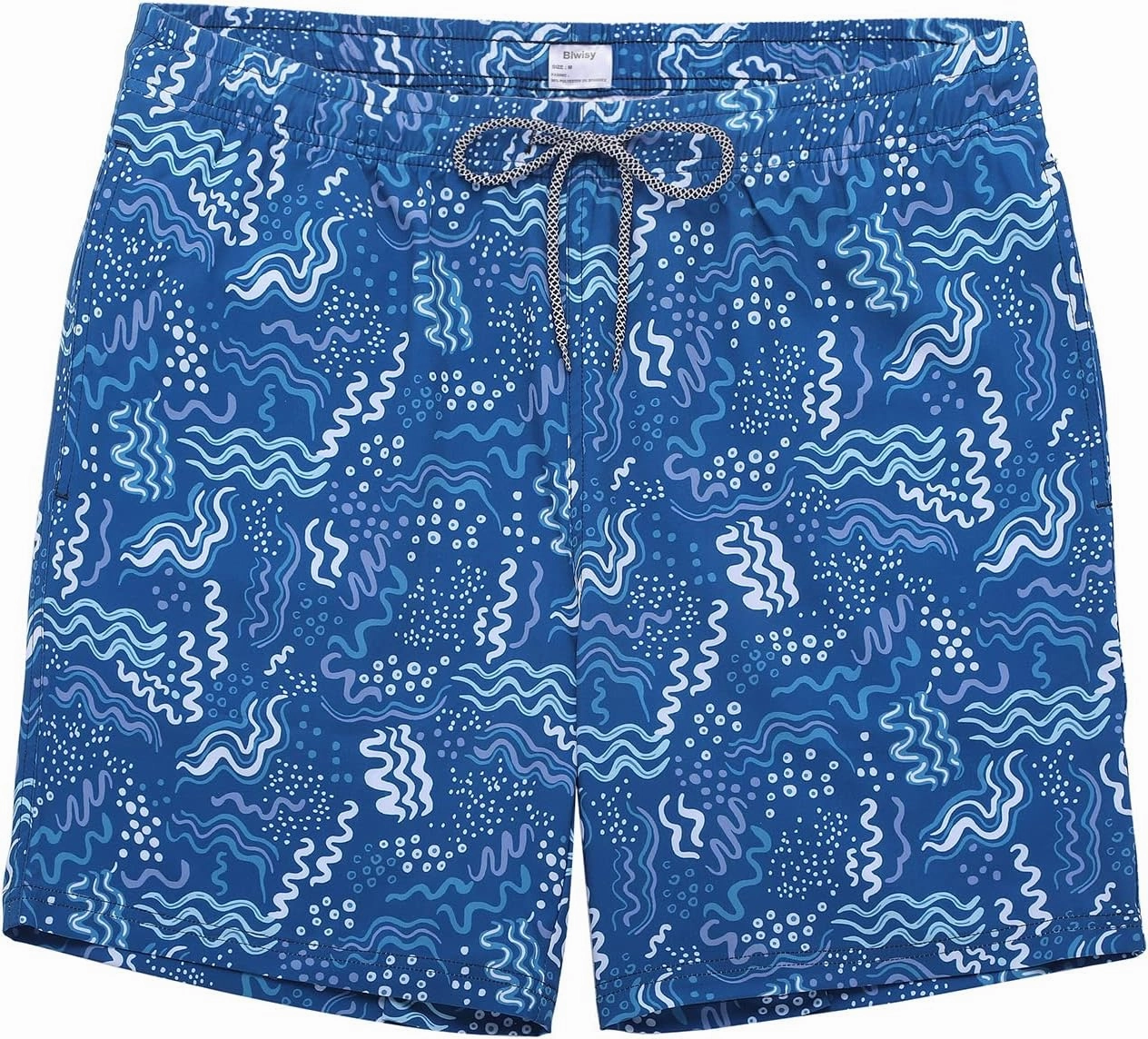 Biwisy Mens Swim Trunks Quick Dry Swim Shorts with Mesh Lining Funny Beach Shorts