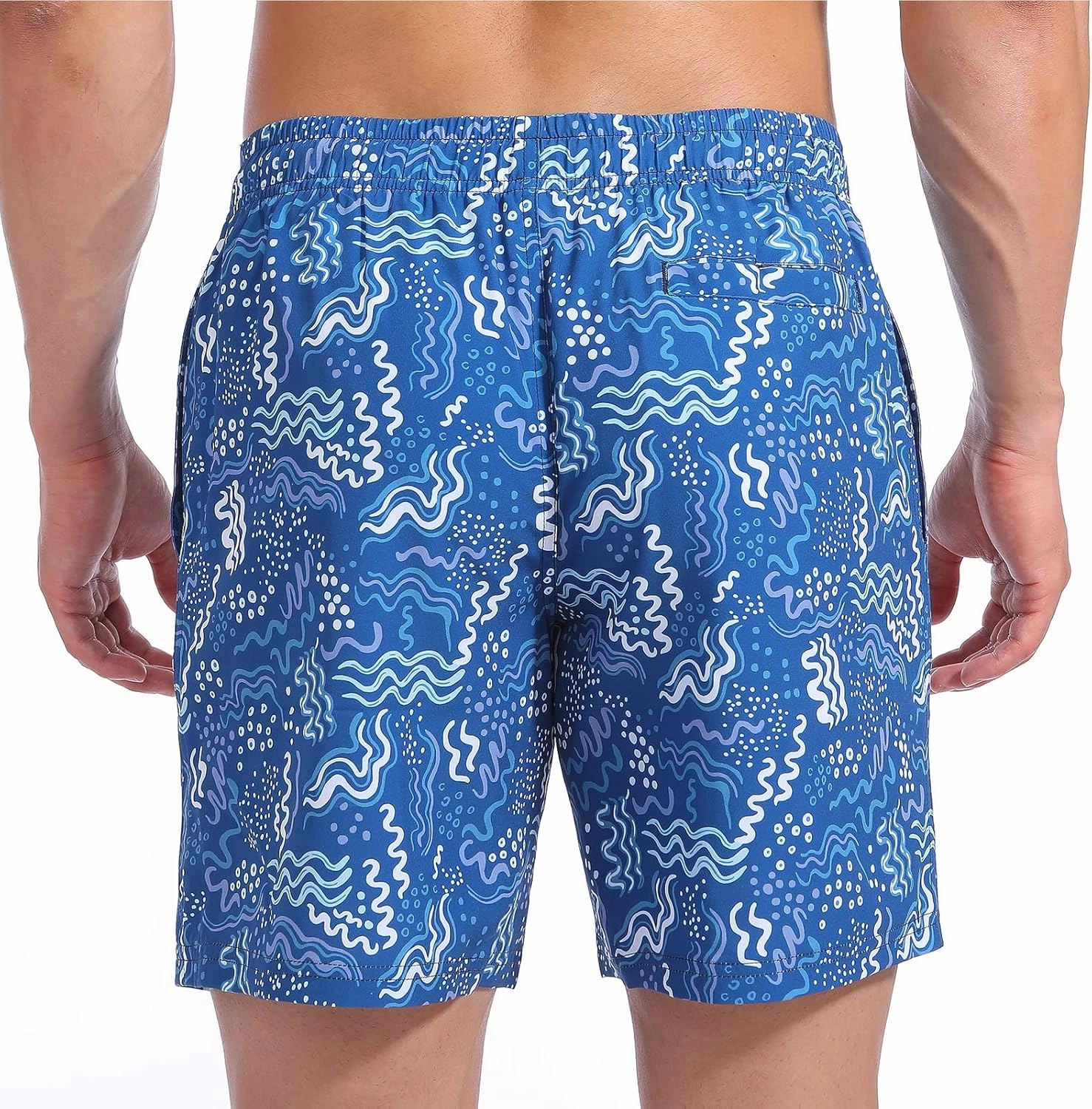 Biwisy Mens Swim Trunks Quick Dry Swim Shorts with Mesh Lining Funny Beach Shorts
