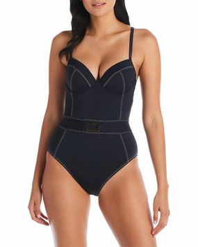 Bleu Rod Beattie A Fine Line Underwire One-Piece