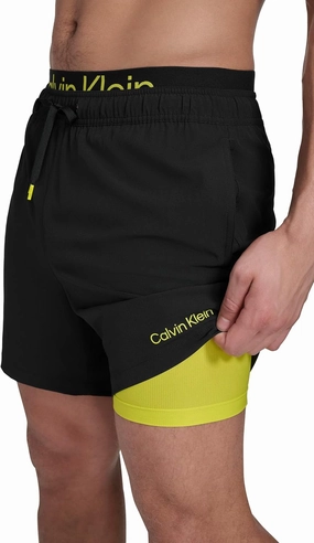 Calvin Klein Men's Volley Quick Dry Stretch Swim Trunk