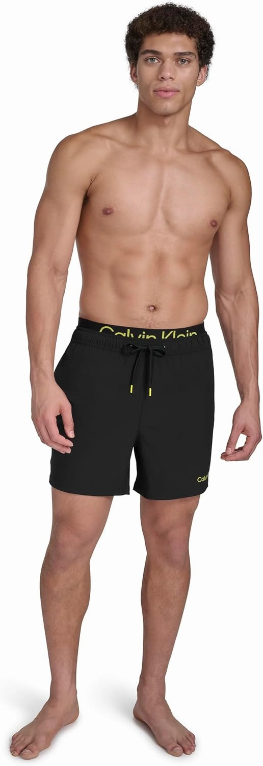 Calvin Klein Men's Volley Quick Dry Stretch Swim Trunk