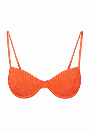 Capri Top - Papaya Wide Rib