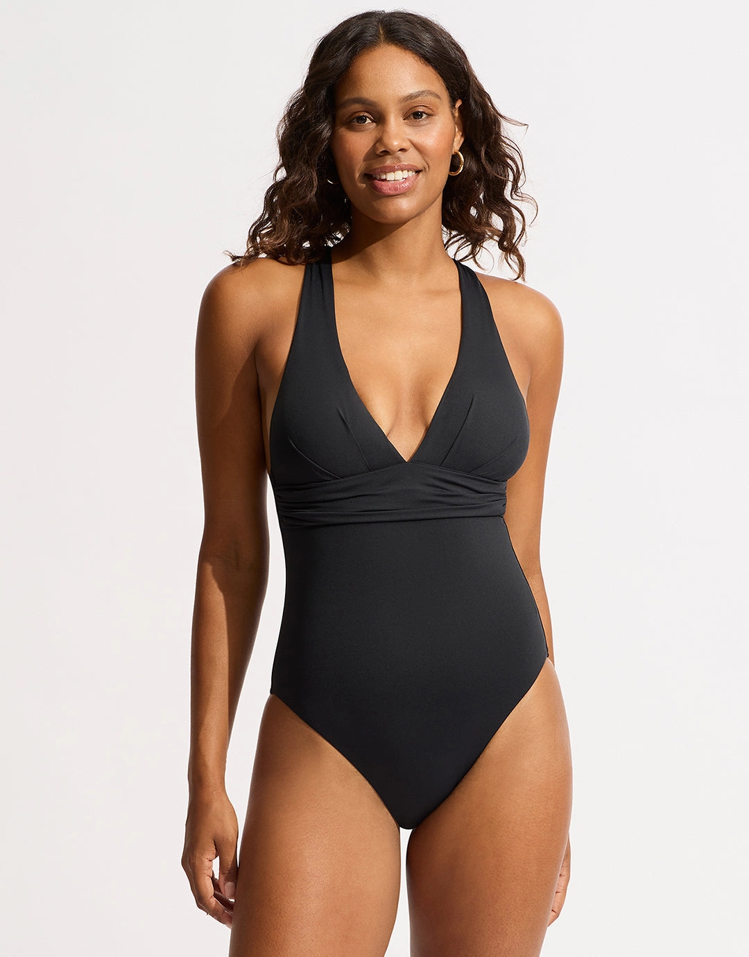 Collective Cross Back Swimsuit - Black