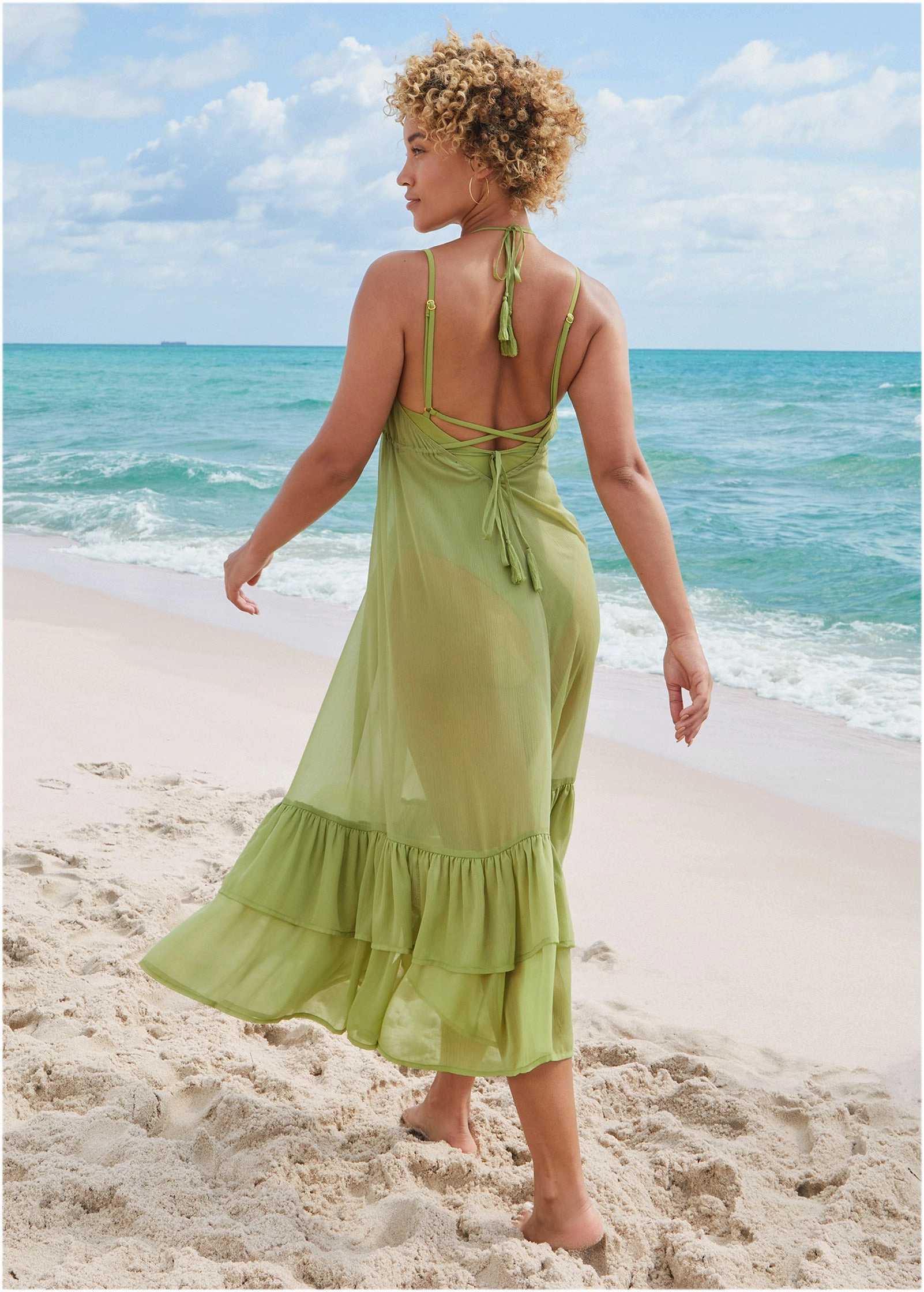 Cover Up Dress - Mosstone