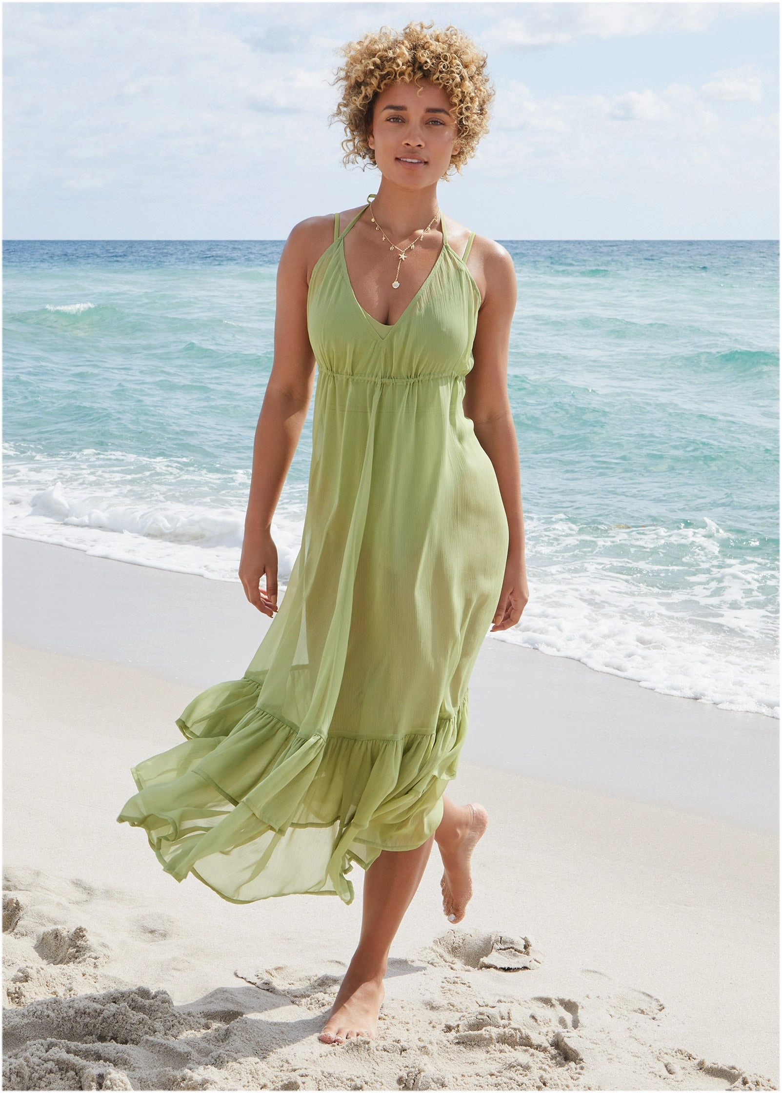 Cover Up Dress - Mosstone