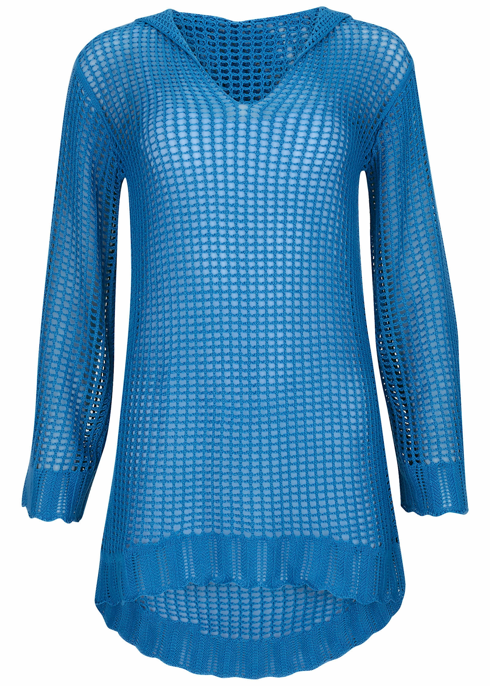 Crochet Cover-Up Dress - Azure Blue