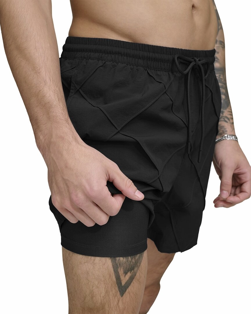 DKNY Modern Euro Diamond Pintuck Swim Trunk