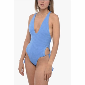 Elou Crochet LIN One Piece Swimsuit with Cut-Out Women's Details