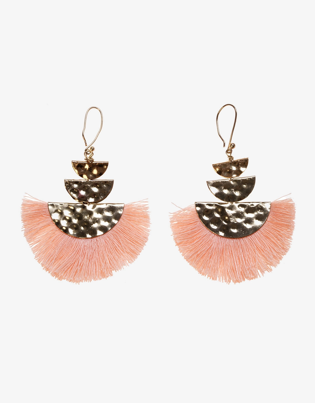 Fan Earrings - Pink
