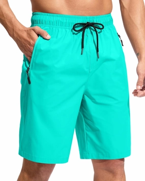 G Gradual Men's Swim Trunks 9" Quick Dry Swimming Board Shorts with Zipper Pockets Swimwear Bathing Suit for Men No Liner