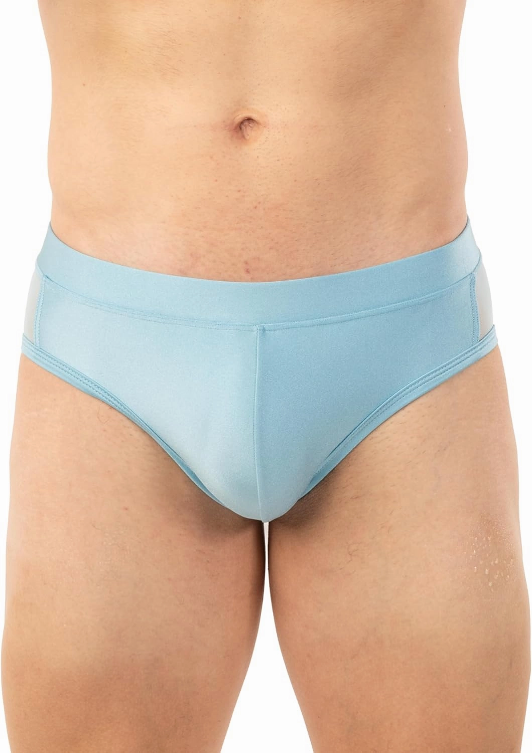 Gary Majdell Sport Men's Bikini Swimsuit with Side Mesh Inserts - Available in Shiny Tricot and Nylon Spandex Prints