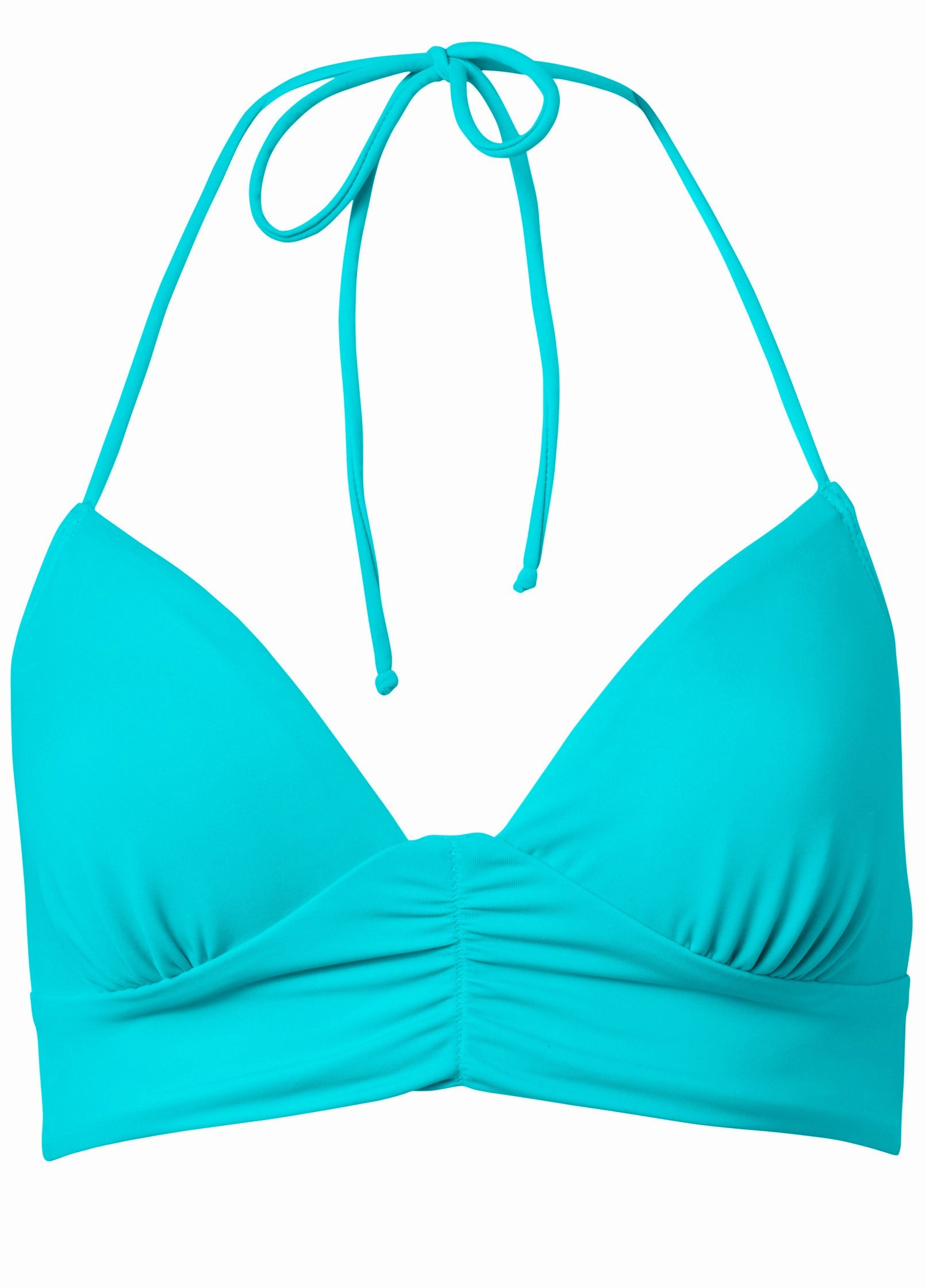 Gathered Triangle Top - Aqua Reef