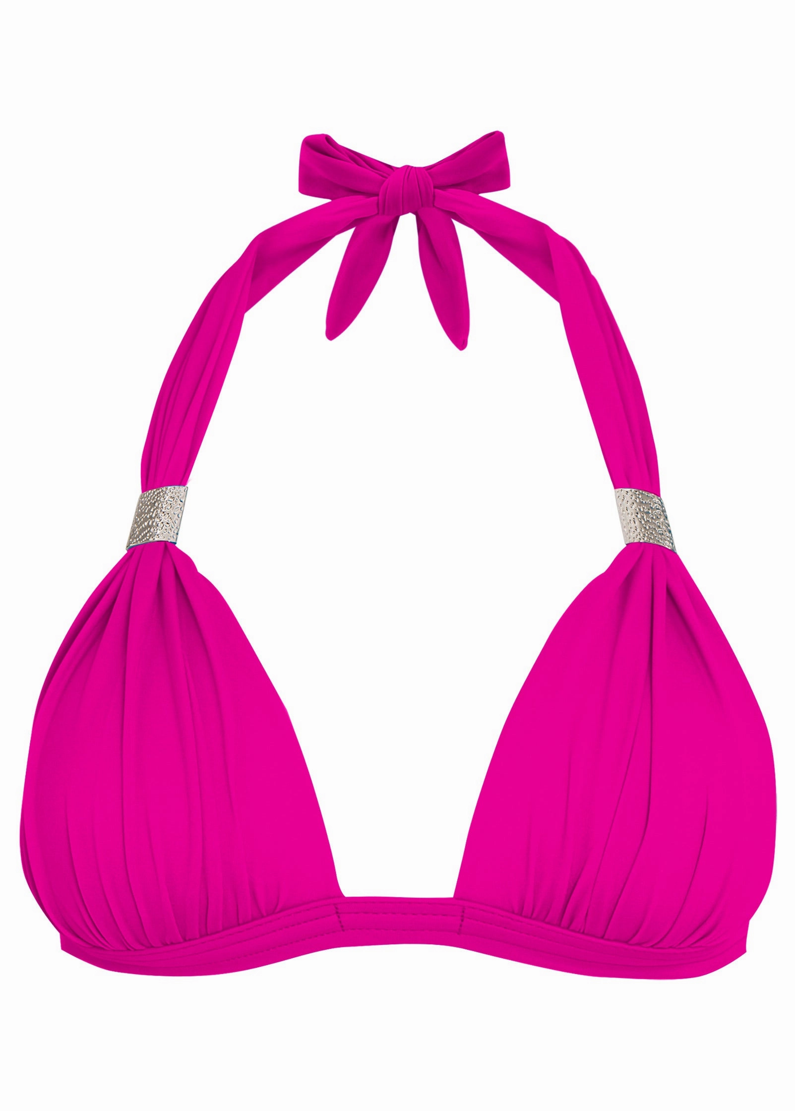 Goddess Push-Up Halter Top  - Electric Pink