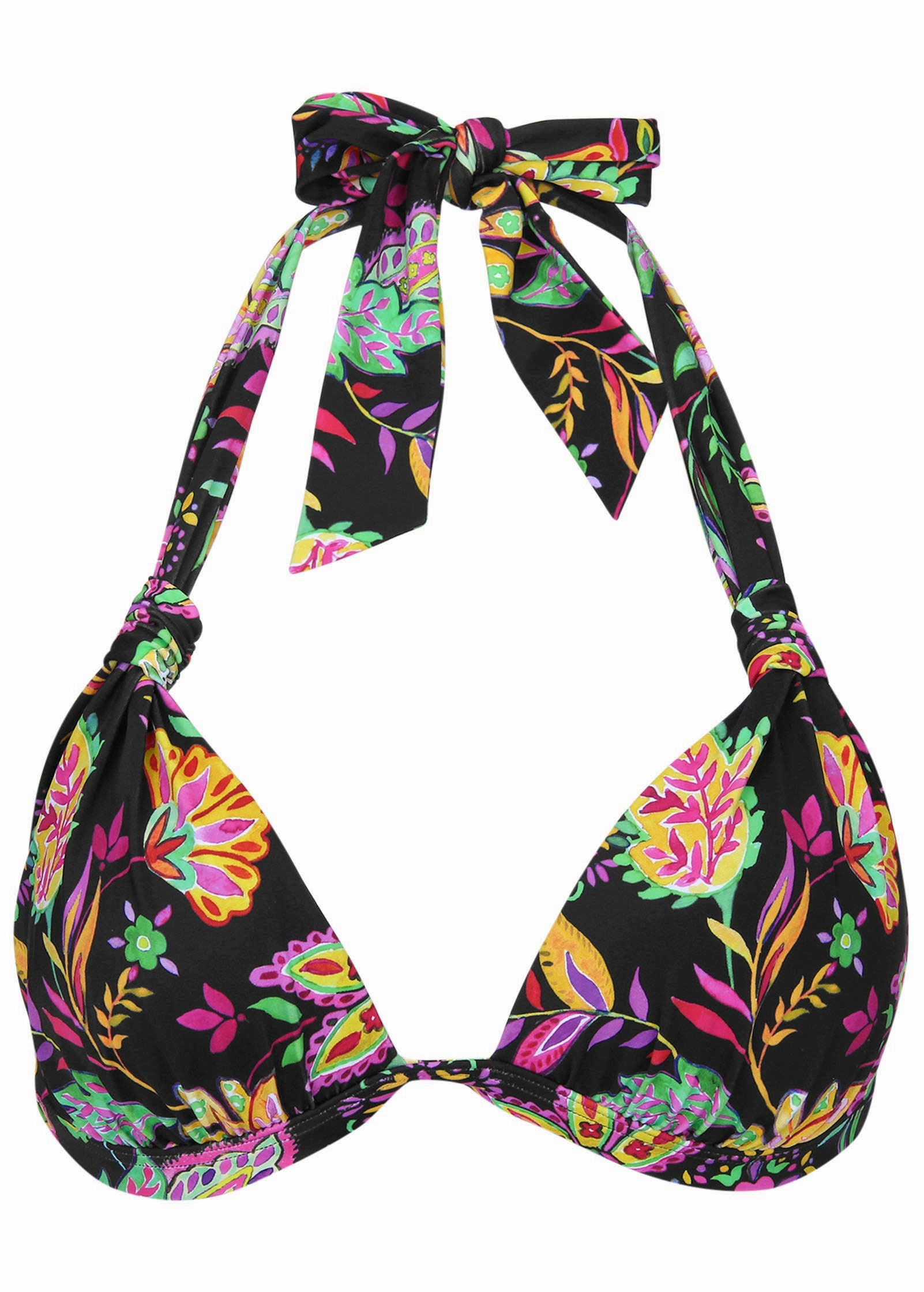 Goddess Push-Up Halter Top - Field Floral