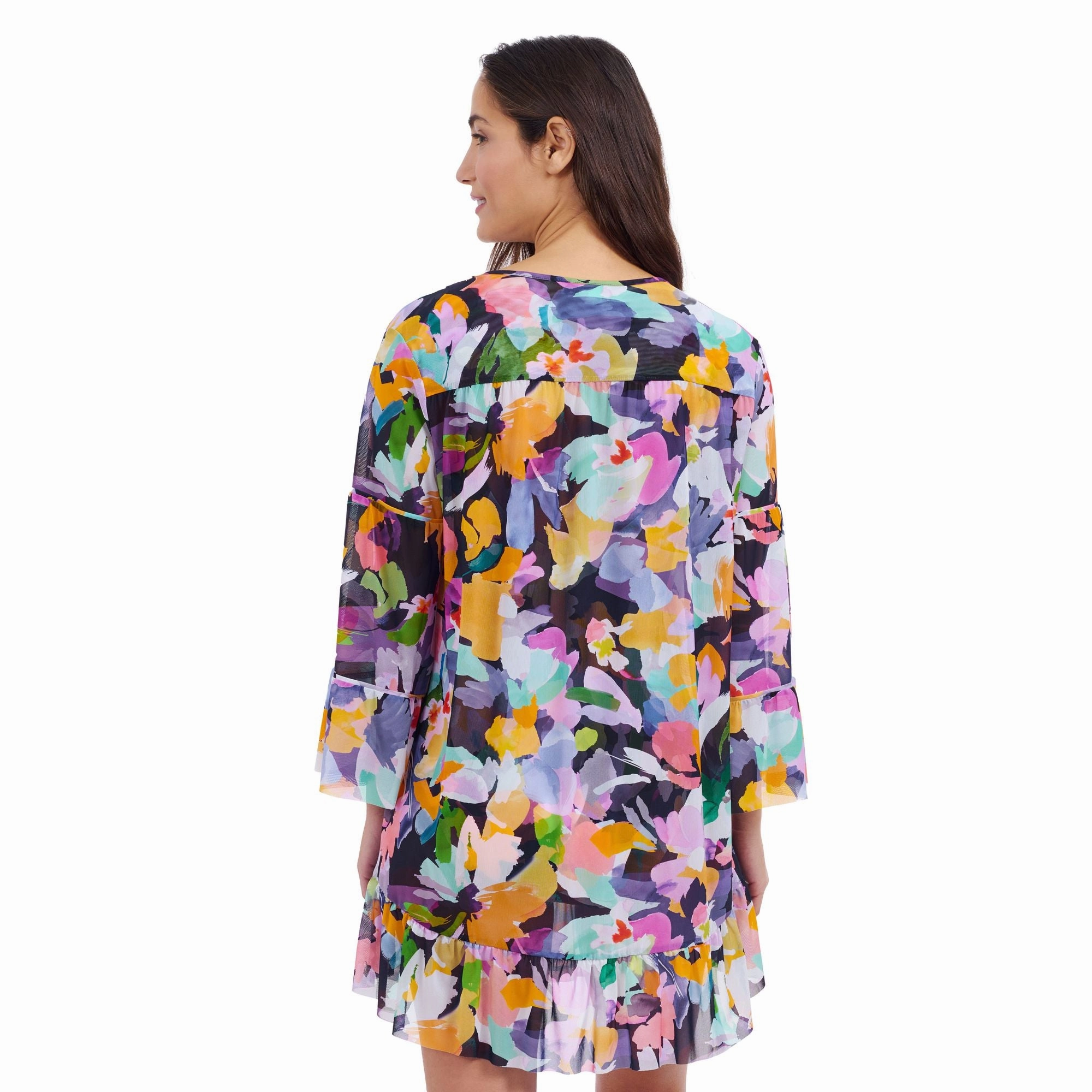 Holi Mesh Dress With Flounce