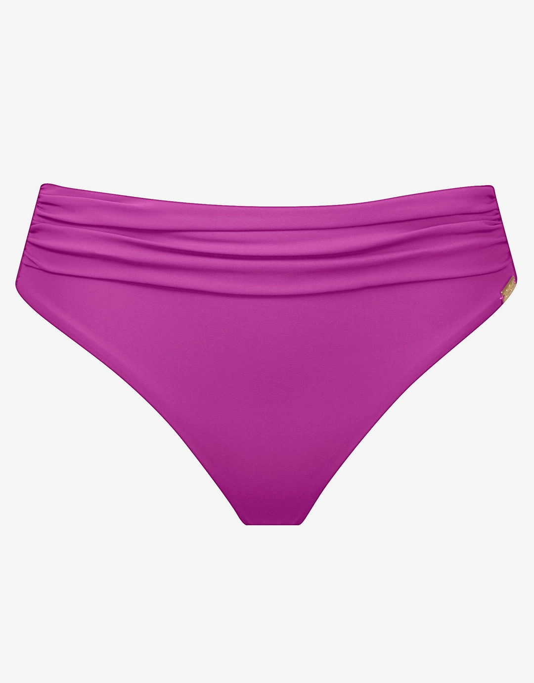 Honesty Gathered Band Bikini Pant - Violet