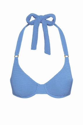 Honolulu Top - Azure Crinkle