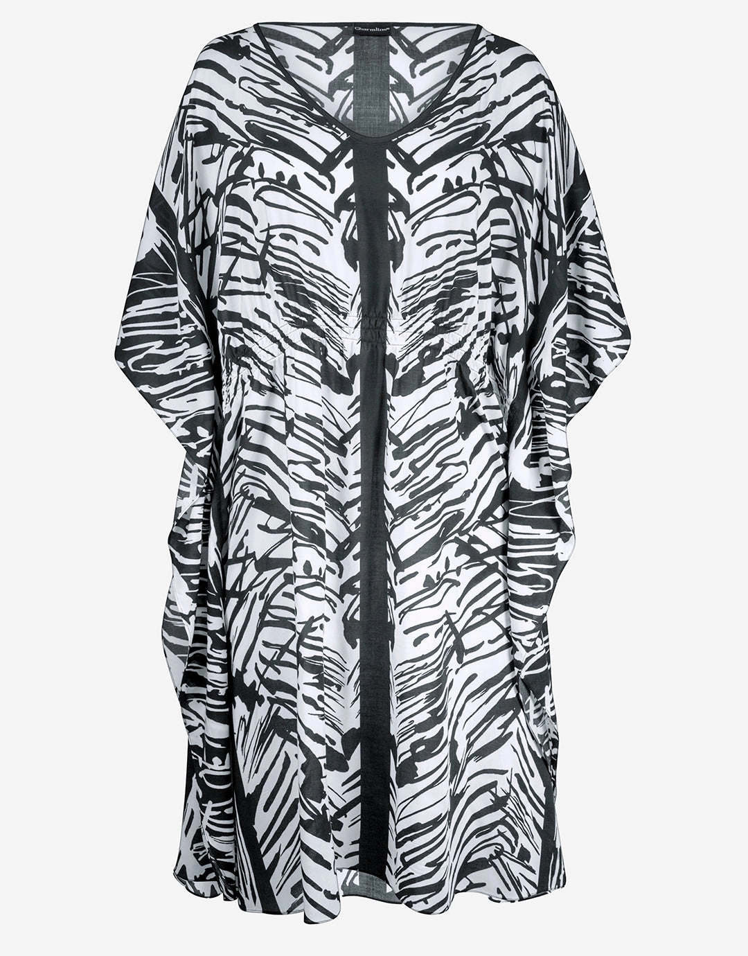 Ink Art Kaftan - Black and White