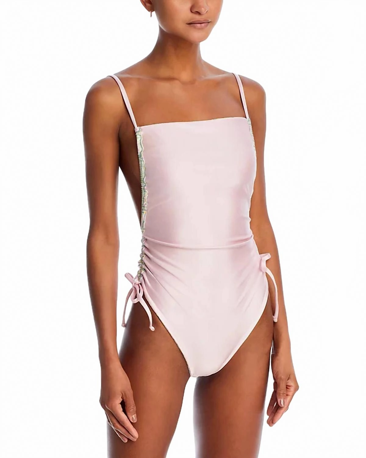 Irene Reversible One-Piece Swimsuit In Lemon Flowers
