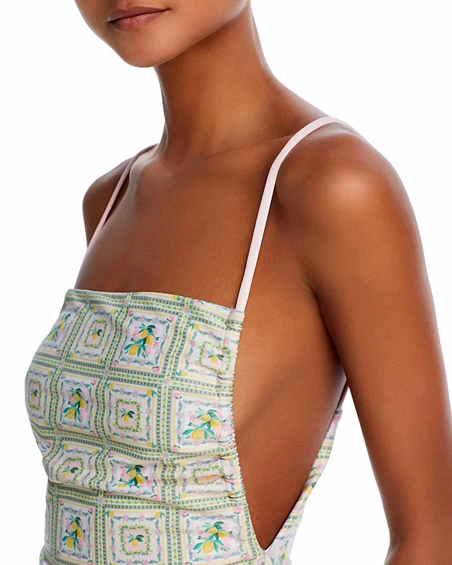 Irene Reversible One-Piece Swimsuit In Lemon Flowers