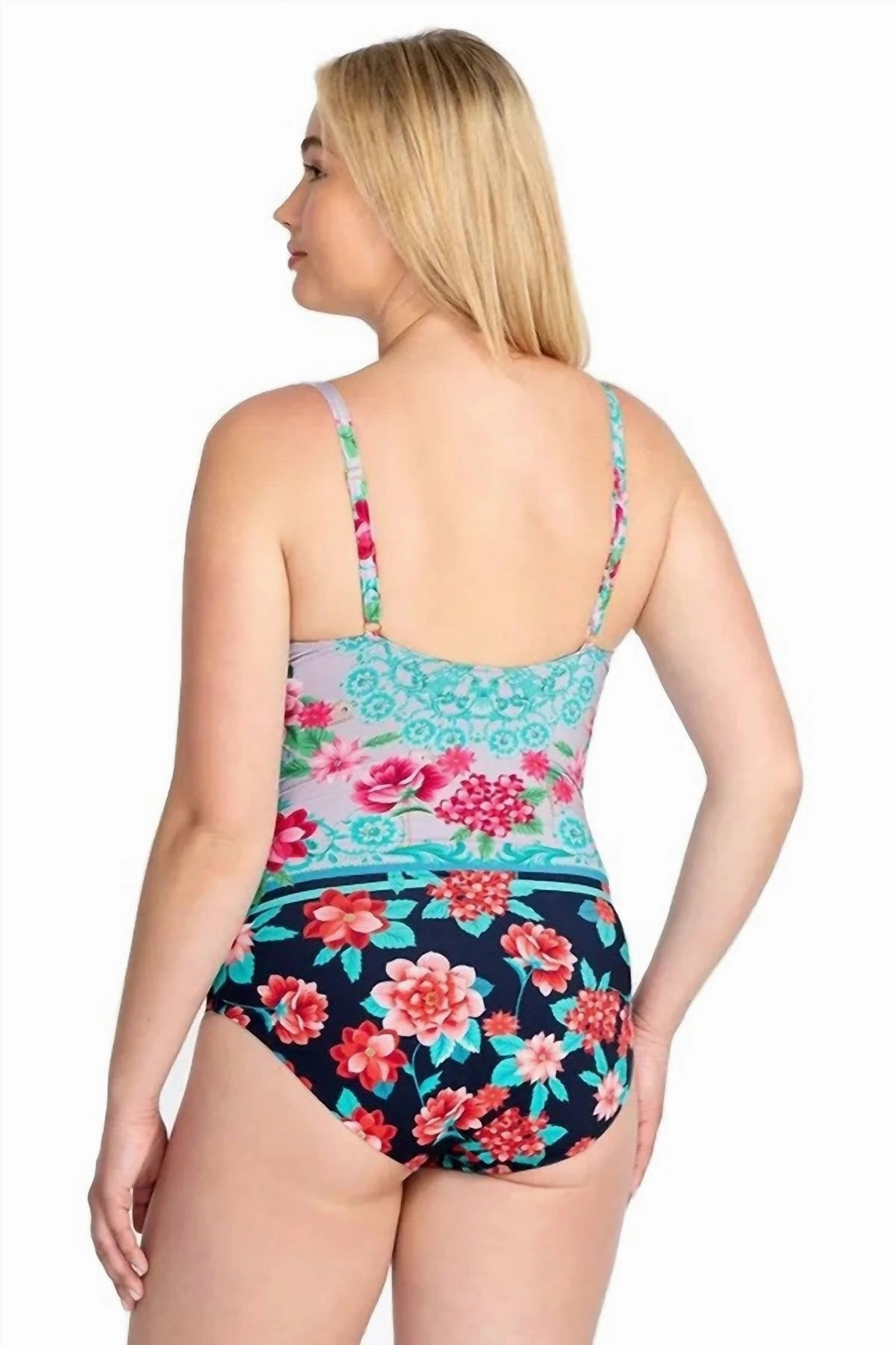 Japer Ruched One Piece Swimsuit In Multi