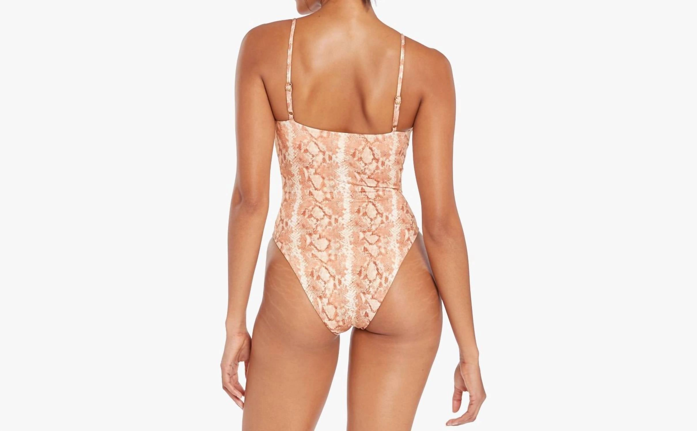 Jenna High Leg One Piece In Snake