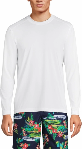 Lands' End Men's Long Sleeve Swim Tee Rash Guard