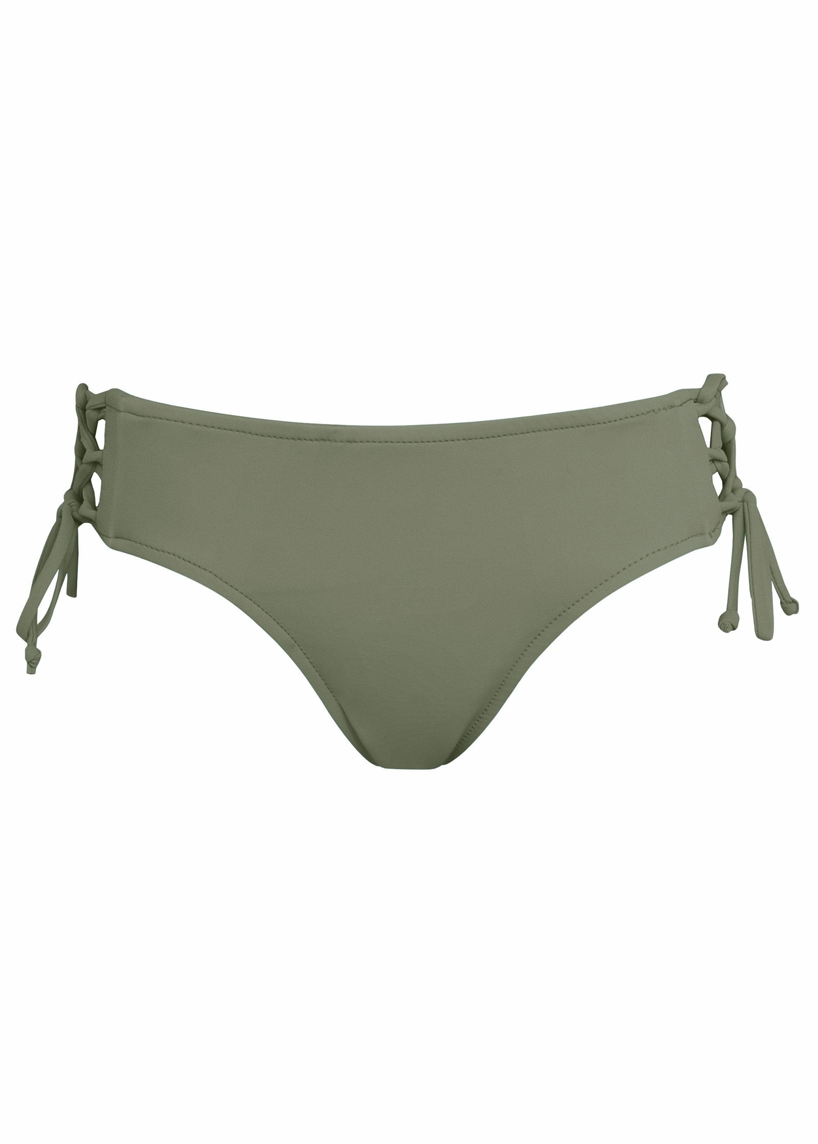 Lattice Side Bikini Bottom - Army Green