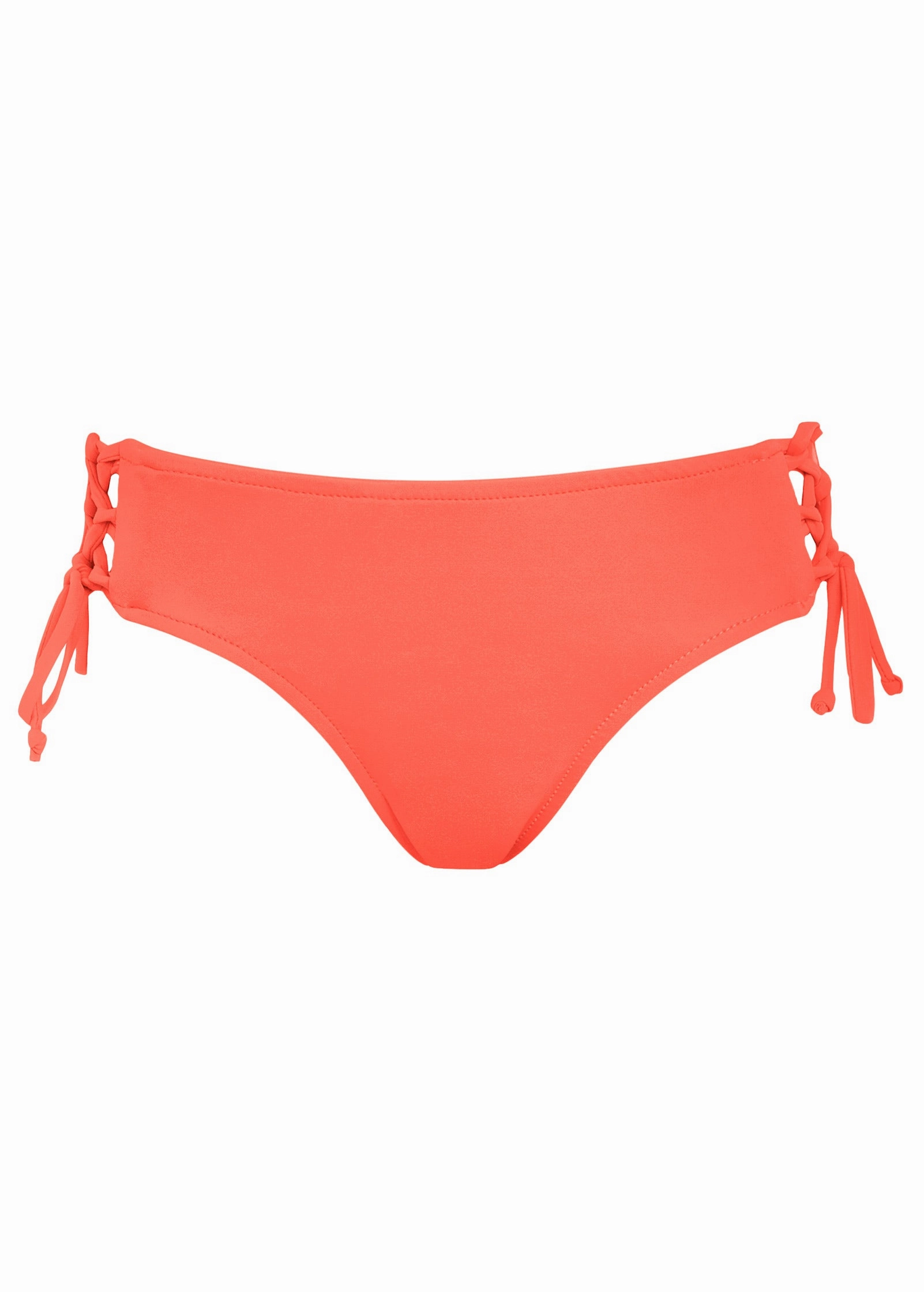 Lattice Side Bikini Bottom - Coral Crush