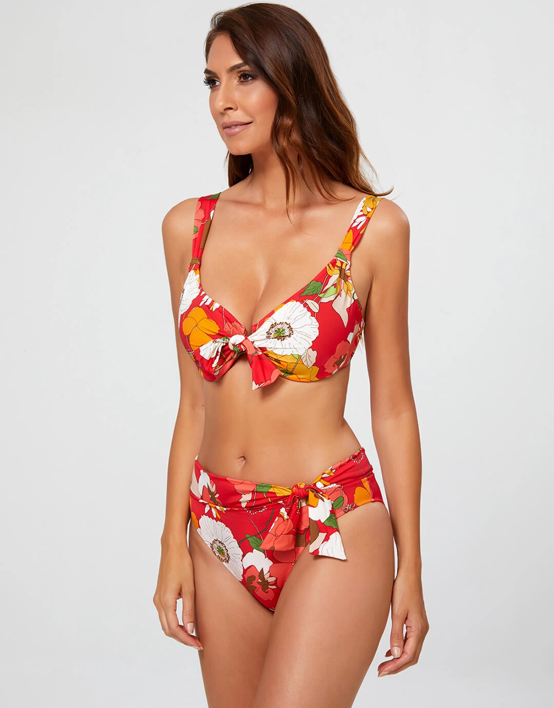 Lilia Underwire Bikini Top - Red