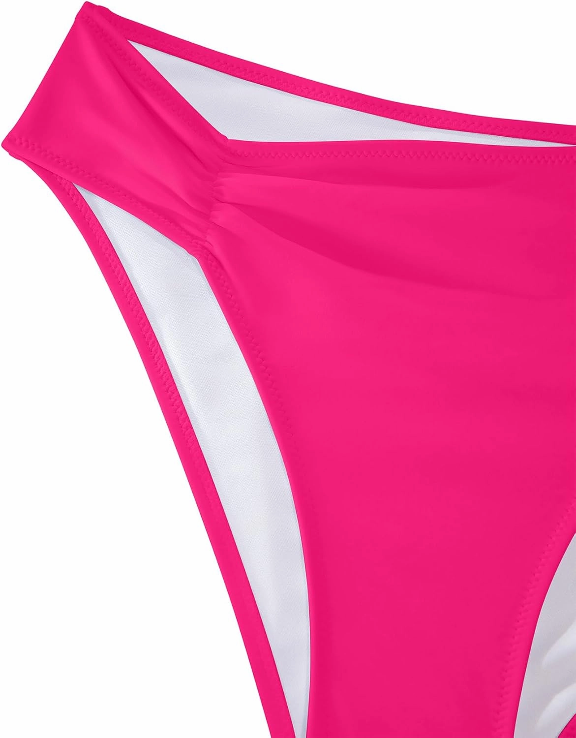 Lilosy Sexy Knotted Ruched High Cut Leg One Piece Swimsuit
