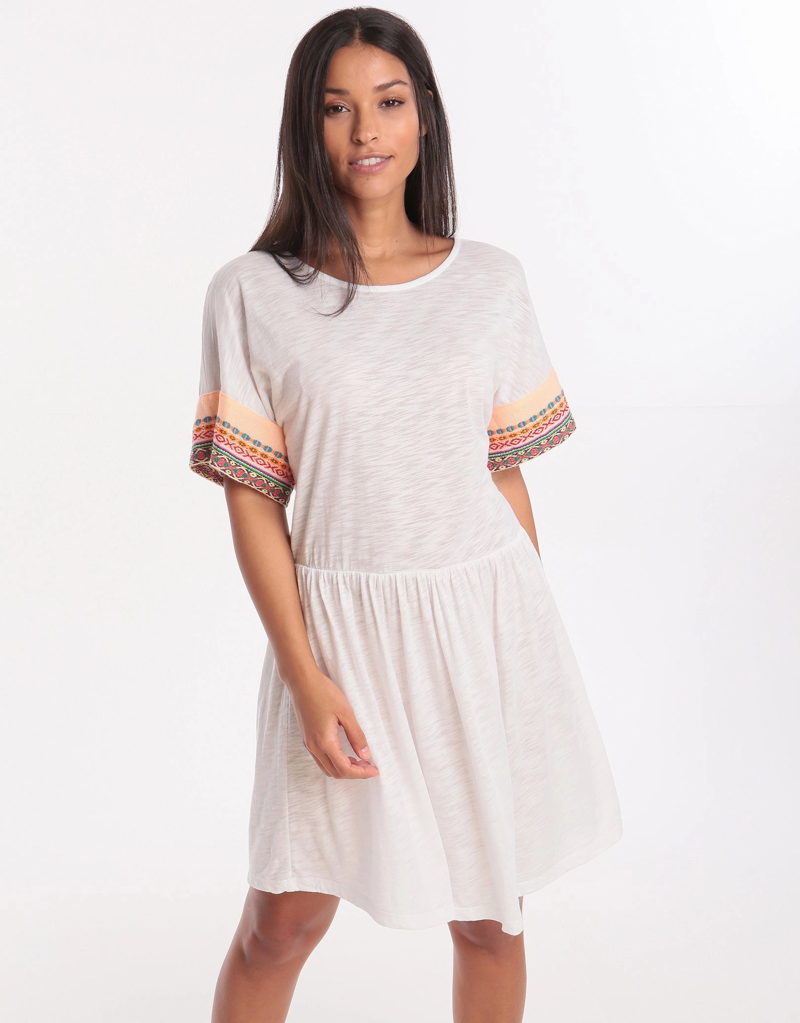 Little Llama Dress - White