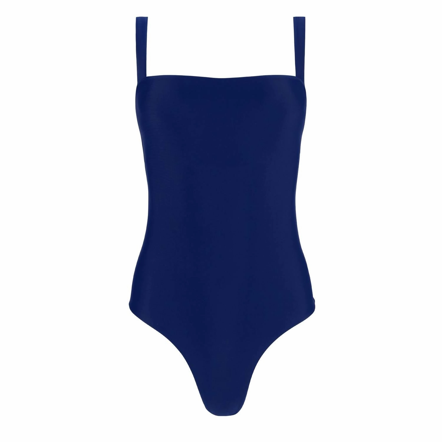 Low Back Simple One Piece In Navy