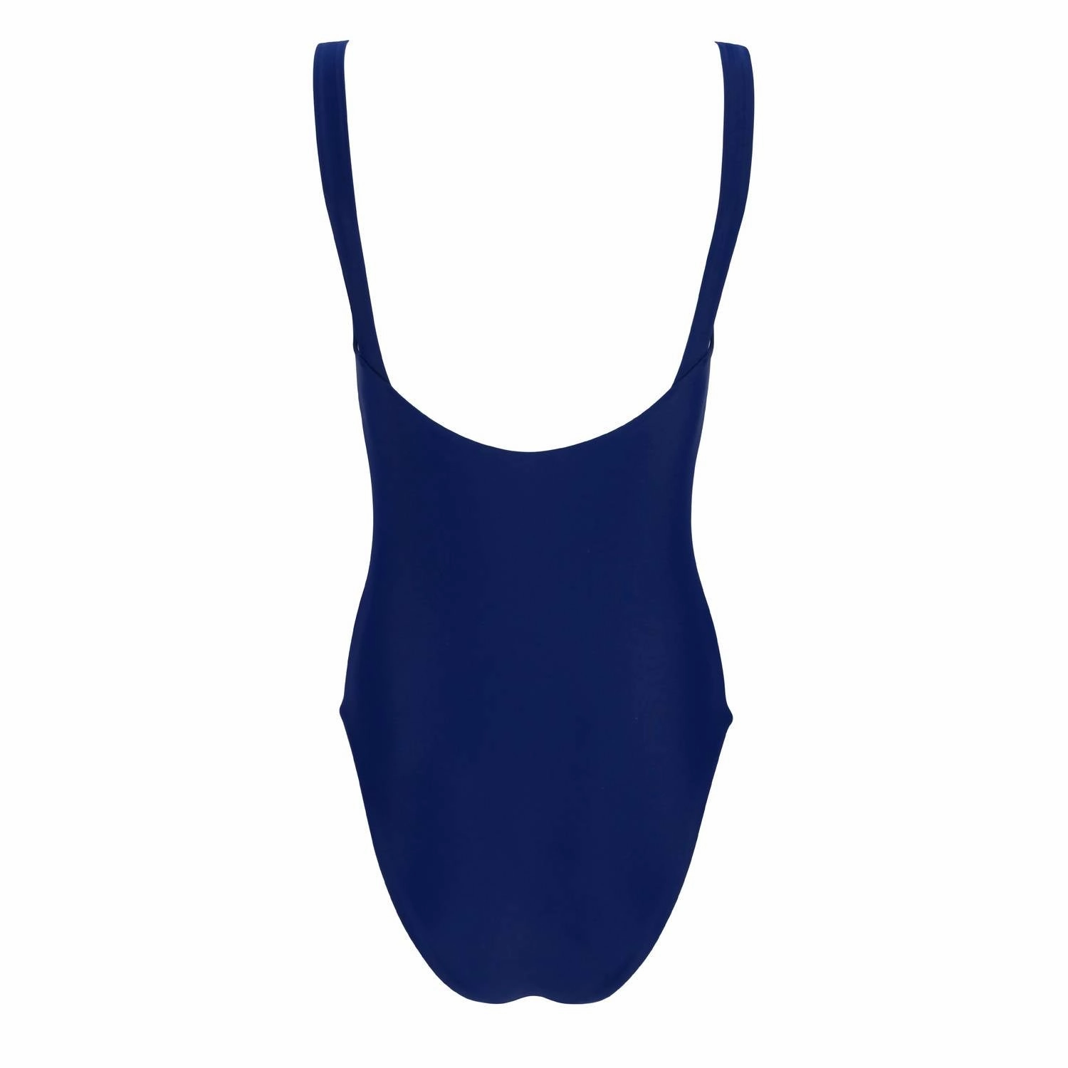 Low Back Simple One Piece In Navy