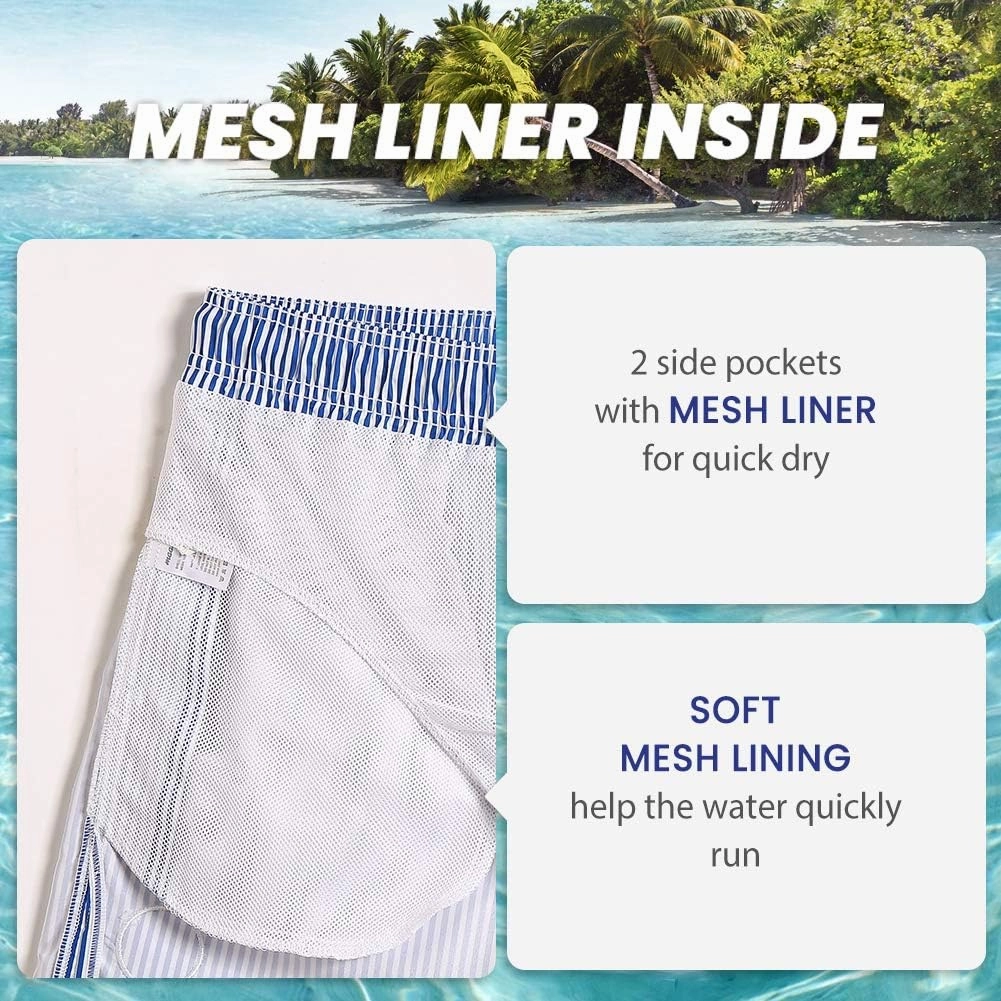 maamgic Mens Swim Trunks 5" with Mesh Lining Quick Dry Bathing Suits for Men Swim Shorts Swimwear