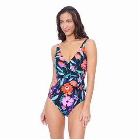 Marguerite V Neck Ruffle Surplice Swimdress