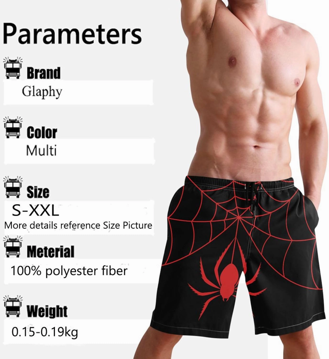 Men's Beach Shorts Swim Trunks Quick Dry Swim Shorts for Men
