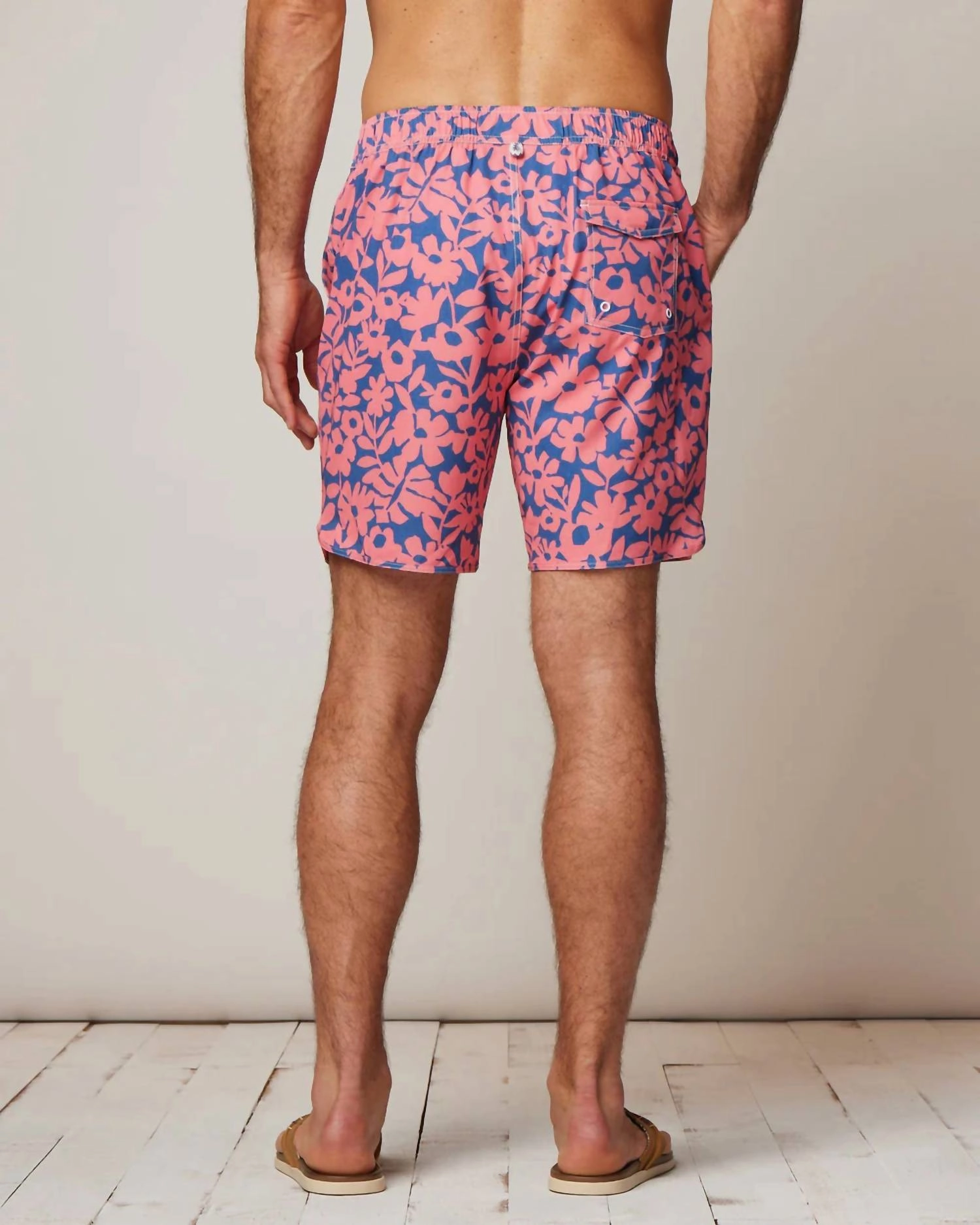 Men's Half Elastic 7" Surf Shorts In Malibu Red
