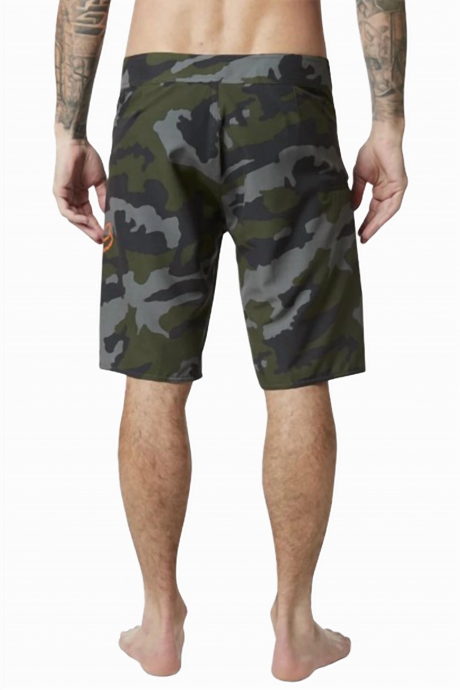 Men's Overhead Camouflage Stretch Boardshorts In Green Camo