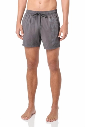 Men's Standard Octopus Swim Trunks In Magnet Grey