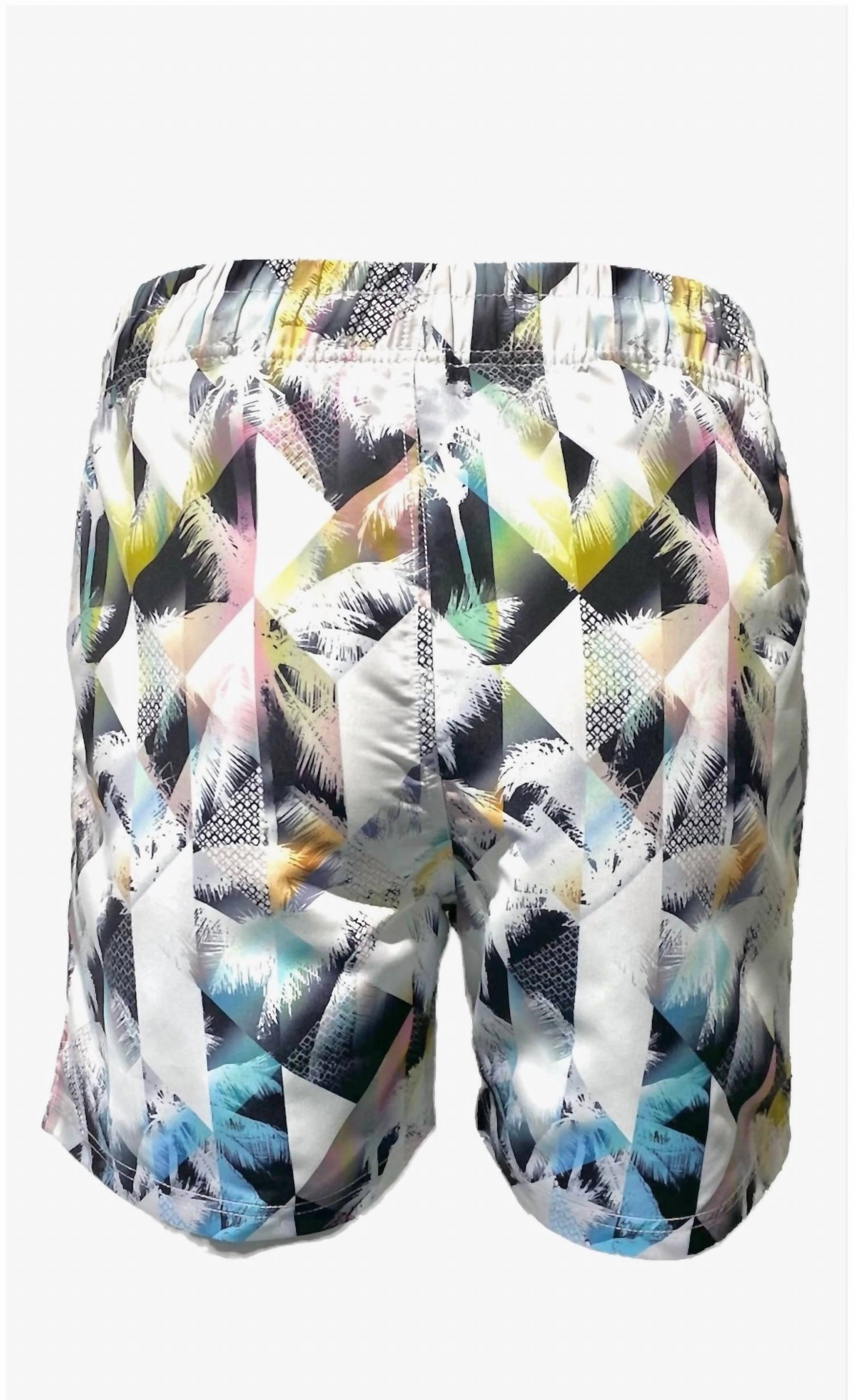 Men's Swim Short In Multi Grid Palms